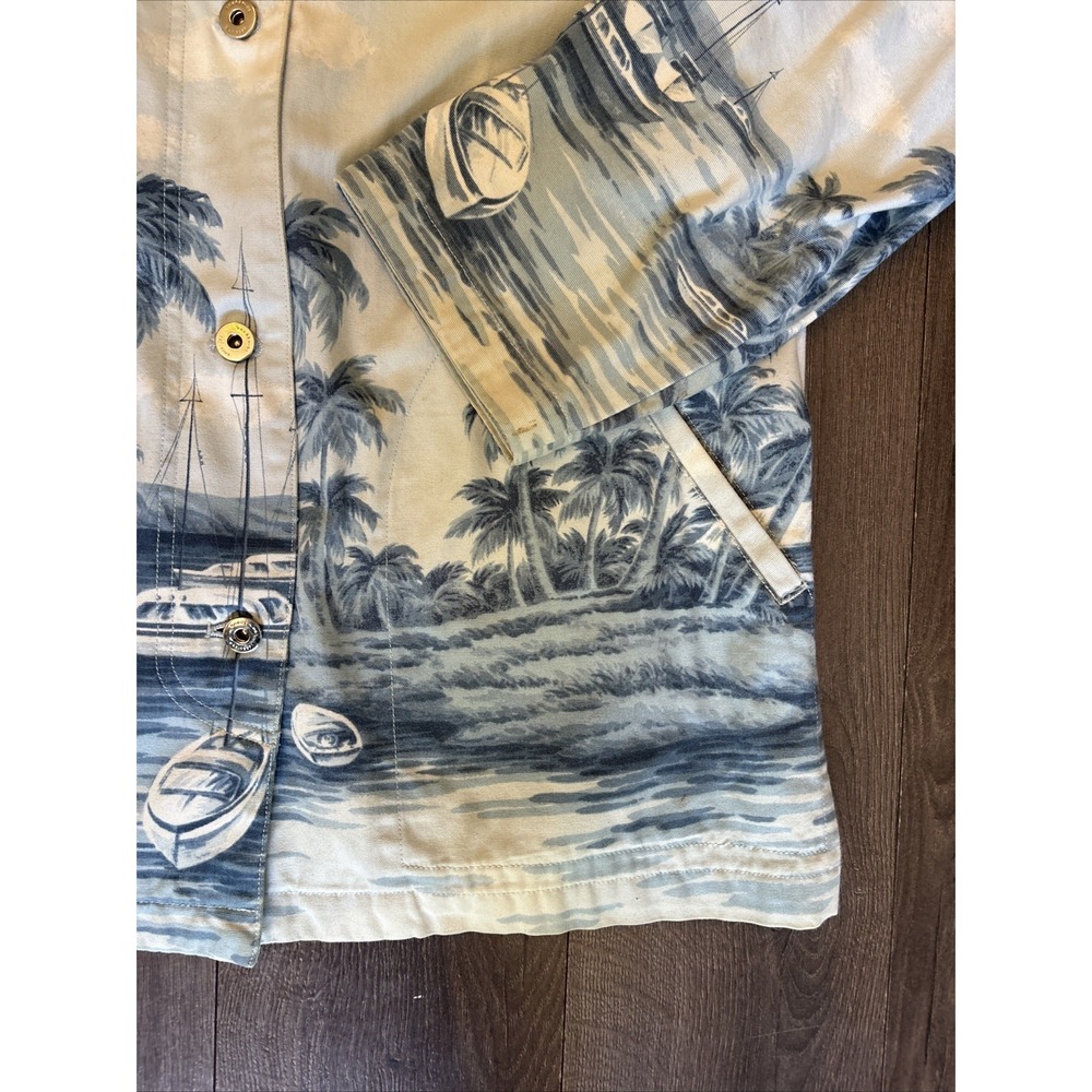 Vintage Ralph Lauren Naval Supply AOP Chore Coat Barn Jacket Nautical Tropical L - Picture 5 of 16